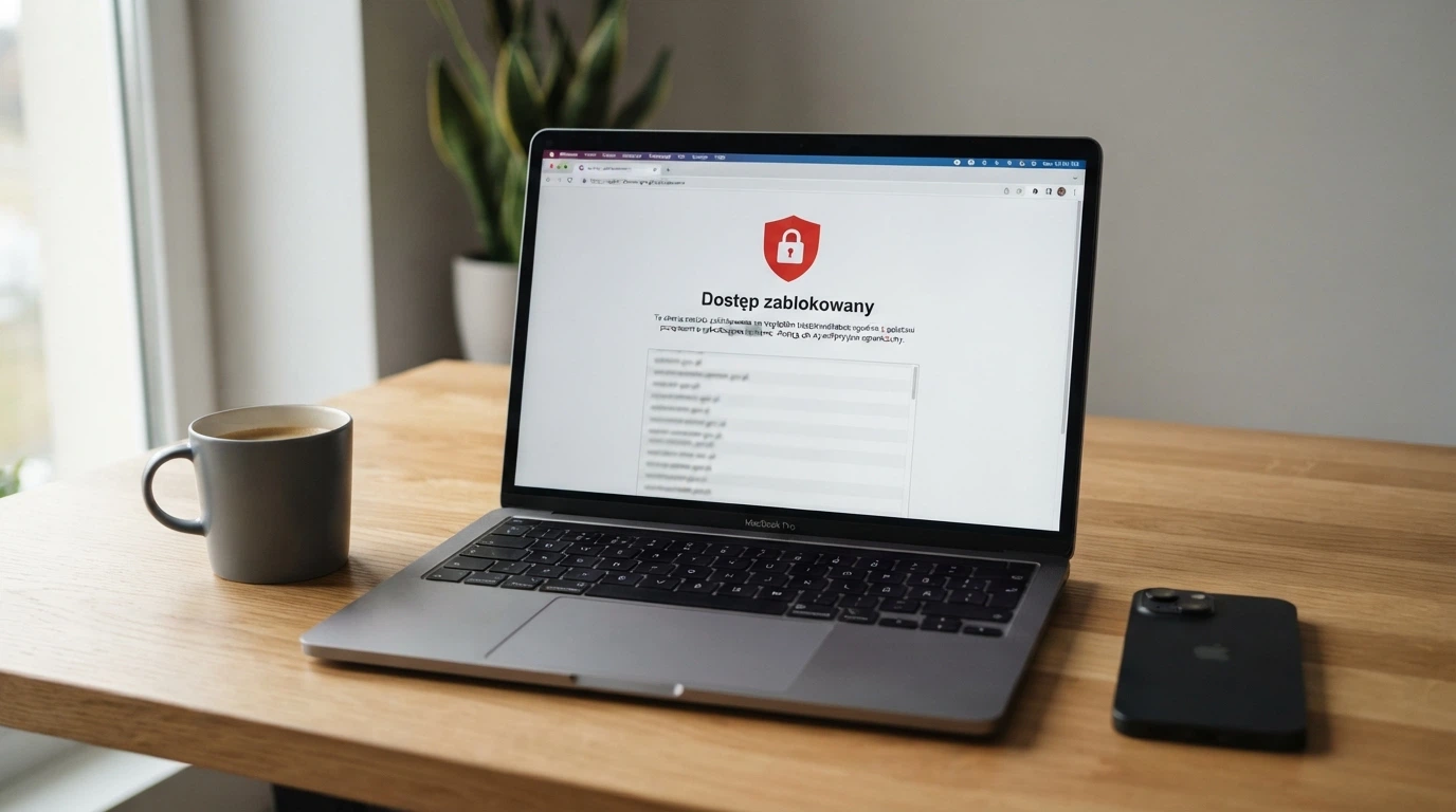 Fragment strony hazard.mf.gov.pl — Rejestru Domen Służących do Oferowania Gier Hazardowych Niezgodnie z Ustawą, z długą listą zablokowanych adresów